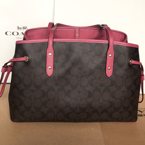 🌸🍒coach carryalldrawstring tote🍒shoulder bag - Picture 6 of 8